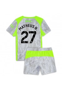 Manchester City Matheus Nunes #27 Babytruitje 3e tenue Kind 2025-26 Korte Mouw (+ Korte broeken)